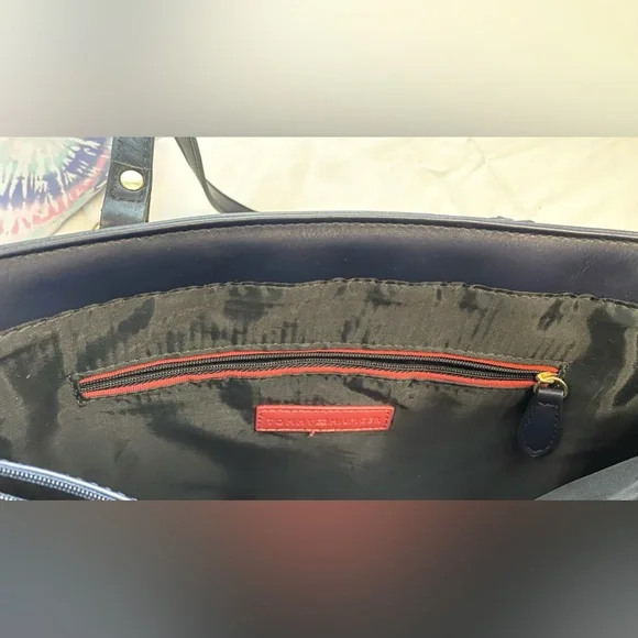 Tommy Hilfiger Red, White, and Blue Striped Tote Purse - Picture 5 of 10